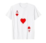 Spielkarte Herz Ass Poker Kartenspiel Karneval Kostüm T-Shirt