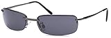 GIL-Design Hochwertige Rechteckige Herren Unisex Matrix Sonnenbrille mit Federscharnier - Radbrille Sportbrille Biker Sunglasses (Schwarz (Bügel - Anthrazit))