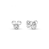 Pandora Disney Micky Maus & Minnie Maus Silhouetten Ohrringe aus Sterling Silber mit einem Zirkonia Stein/Größe: 0,7cm