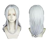 The Dragon Prince Rayla Wigs 60cm Silver White Curly Synthetic Cosplay Costume Wigs + Wig Cap