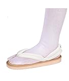 QYIFIRST Kimetsu no Yaiba Zenitsu Agatsuma Cosplay Clogs Shoes slippers Sandals für Kostüm Weiß Herren Damen 39 (Inside length 24cm)