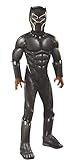 Rubie's Offizielles Luxuskostüm Black Panther, Avengers, Kindergröße L, 8-10 Jahre, Körpergröße 147 cm