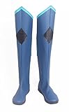 The Dragon Prince Rayla Cosplay Long Boots Blue Shoes Custom Made 43 FemaleSize