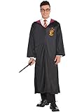 Amscan - Erwachsenenkostüm Gryffindor aus Harry Potter, Umhang und Zauberstab, Magier, Zauberer, Schuluniform