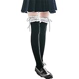 GK-O Anime Danganronpa Celestia Ludenberg Cosplay Socken Damen Weiß Spitze Strümpfe