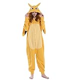 Laahoem Tier Drachen Pyjamas Unisex Erwachsene Kapuze Männer Frauen Jumpsuit Kostüm Cosplay Nachtwäsche Yellow L