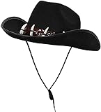 Australischer Hut, Outback, Bush-Tucker, Kostüm-Accessoire, Australien-Entdecker-Hut, Krokodiljäger-Kostüm, Hut schwarz mit falschen Zähnen (schwarz) – erhältlich in mehreren Packungen.