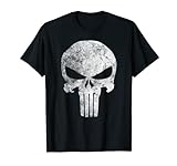 Marvel Punisher Skull Symbol Distressed T-Shirt