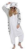 DELEY Unisex Erwachsene Tieroutfit Pyjamas Schlafanzug Cosplay Verkleiden Kostüme Jumpsuit Tierkostüme,Cat-4,XL: Körperhöhe:181cm-190cm