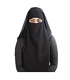 Damen Hijab Muslim Hijab 3 Schichten Burka Nikab Nasenstecker 3 Schichten