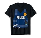 Polizei Police Uniform Sheriff Karneval Kostüm Kinder Lustig T-Shirt