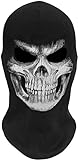 Jienono Halloween Gesichtsmaske - Horror Maske Skelett Kopfbedeckung Scary Horror Kostüm Cosplay Zubehör Ghost Skull Horror Maske Halloween Für Festivals