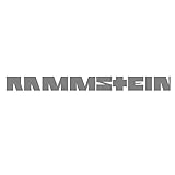 Rammstein Aufkleber 'Rammstein' 100mm silber, Offizielles Band Merchandise Sticker (Schriftzug freistehend)
