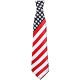 Boland 44961 - Krawatte USA, Amerika-Kostüm, Stars and Stripes, Accessoire, Karneval, Kostüm, Themenparty, Mottoparty