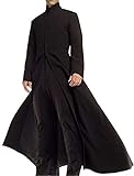 JACKETZONE Neo Matrix Trenchcoat Keanu Reeves Schwarz Trenchcoat Kostüm, Material: Wolle, S
