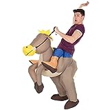 Morph Aufblasbares Pferde Kostüm für Erwachsene, Tierkostüm Herren Damen, Karneval Halloween