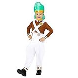 amscan - Unisex-Kostüm für Kinder, offizielles Lizenzprodukt von Willy Wonka Oompa Loompa, Alter: 6–12 Jahre, Orange / Weiß, 140
