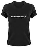 Stark Industries Logo T-Shirt, Iron Man, L, Ladies schwarz