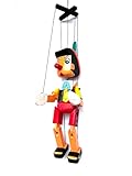 Pinocchio aus Holz mit Seilen, 30 cm, mehrfarbig ( HC enterprise-0325)