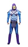 Smiffys 52273L Offizielles Lizenzprodukt He-Man Skeletor Kostüm, Herren, blau, L - Size 42'-44'