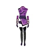 NUWIND Mileena Kostüm Cosplay Lila Komplettes Set Outfits Anzug für Halloween Karneval Accessoires Verkleidung Party Damen Gr. 42, violett