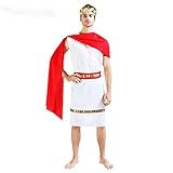 thematys Julius Caesar Römer Toga Kostüm-Set für Herren - perfekt für Cosplay, Karneval & Halloween - Einheitsgröße 160-180cm