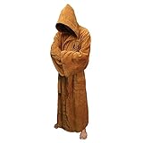 Fuman Star Wars Robe Cosplay Jedi Herren Soft Bademantel Saunaman Morgenmantel Cosplay Kostüm Braun