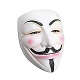 Udekit Hacker Masken V für Vendetta Anonyme Halloween Cosplay Kostüm Party Requisiten Weiß