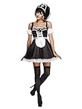 Fever Kollektion French Maid Kostüm mit Kleid Haarreifen und Ärmeln , Small