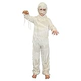 Morph Mumie Kostüm für Kinder, Ägypten Karneval und Halloween Verkleidung Jungen und Mädchen - M (122- 134cm)