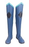 The Dragon Prince Rayla Cosplay Long Boots Blue Shoes Custom Made 36
