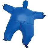 Morph Blaues Aufblasbares Kostüm für Kinder, Megamorph - Einheitsgröße