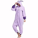 COSTURTYU MAISUIZI Unisex Cartoon Onesie Pyjama Weihnachten Cosplay Kostüm Homewear Nachtwäsche Overall für Damen und Herren, violett, 42