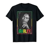 Offizielles Bob Marley Foto, Weiß T-Shirt