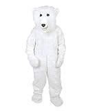 Eisbär Fell Kostüm Einheitsgrösse L - XL Fasching Karneval Fastnacht Erwachsene Maskottchen