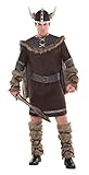 Amscan 997045 - Erwachsenenkostüm Viking Warrior, Überwurf, Helm, Umhang, Beinstulpen, Wikinger, Krieger