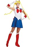 Funidelia | Sailor Moon Kostüm 100% OFFIZIELLE für Damen Größe S  Anime, Cosplay, Usagi Tsukino, Zeichentrickfilm - Farben: Blau, Zubehör für Kostüm - Lustige Kostüme für Deine Partys