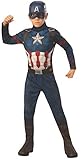 Rubie's Offizielles Kostüm Captain America, Avengers Endgame, klassisch, Kindergröße M, 5-7 Jahre, Körpergröße 132 cm
