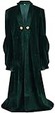 Forwacos Mädchen McGonagall Cosplay Kostüm Grün Umhang Professor McGonagall Mantel Karneval Anzug für Halloween (Grün, 3X-Large)