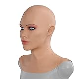 U-CHARMMORE Silikon Kopfmaske Gesicht für Crossdresser Transgender Cosplay Drag Queen Kostüme Maskerade (Farbe 2)