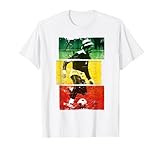 Bob Marley Official Rasta Tricolour Football T-Shirt