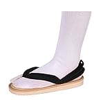 QYIFIRST Kimetsu no Yaiba Inosuke Hashibira Cosplay Clogs Shoes Slippers Sandals für Kostüm Schwarz Herren Damen 43 (Inside Length 26cm)