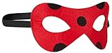 Balinco Marienkäfer Maske rot mit schwarzen Punkten | Ladybug Mask | Kopfschmuck | Käfer Gesichtsmaske | Headwear | Karneval Fasching Halloween Party