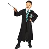 Amscan - Kinderkostüm Slytherin Quidditch Robe aus Harry Potter, Gewand und Zauberstab, Magier, Zauberer, Schuluniform, 128