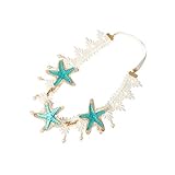 Lurrose Starfish Pearl Stirnband Spitze Haarband elastische Stirnband für Mädchen Frau