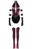 Seaehey Mileena Cosplay Kostüm Lila Set Kitana Kombat Anzug für Halloween Karneval Anzug Cosplay Kampfkostüm Damen
