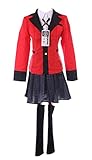 Kawaii-Story MN-193 Yumeko Jabami Rot Schwarz Anzug Uniform 7-Teile Set Damen Kostüm Cosplay (XL)