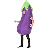 Morph Riesiges Aufblasbares Aubergine Kostüm für Damen und Herren, Emoji Gemüse Kostüm Erwachsene, Lustiges Faschingskostüm