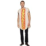EraSpooky Schwamm Hot Dog Kostüm für Erwachsene für Halloween-Karnevalsparty Hot Dog Cosplay Themenparty