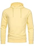 Indicode Herren Simpson Sweatshirt mit Kapuze | Hoodie Kapuzenpullover für Männer Pale Banana XL